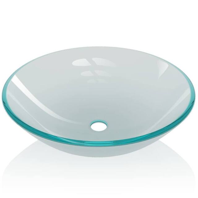Berkfield Home Stylish Basin Tempered Glass 42 cm Frosted in White - image 1