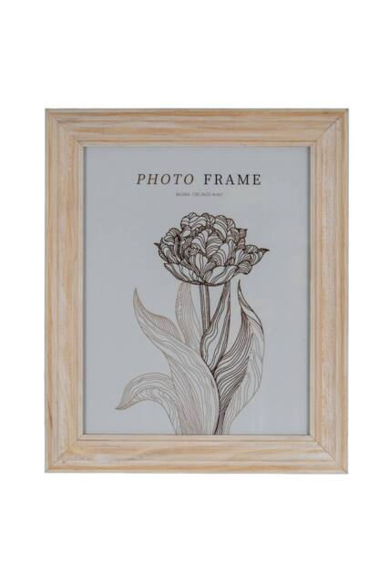 KDMD Isla 8x10 Photo Frame Warm Wood Finish in White - image 1
