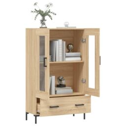 Berkfield Home Highboard Sonoma Oak 69.5x31x115 cm Engineered Wood in Brown - thumbnail 4
