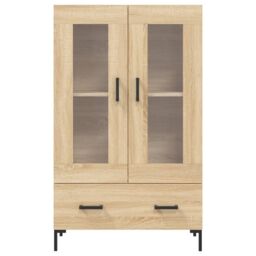 Berkfield Home Highboard Sonoma Oak 69.5x31x115 cm Engineered Wood in Brown - thumbnail 6