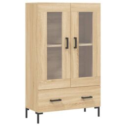 Berkfield Home Highboard Sonoma Oak 69.5x31x115 cm Engineered Wood in Brown - thumbnail 2