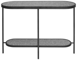 Orsina Rectangular Coffee Table, Ample Storage Modern Console Table, Easy To Maintain Console Table With Storage in Black - thumbnail 5