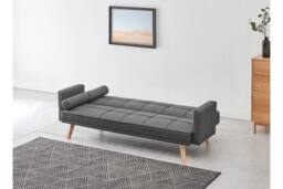 Home Detail Sarnia Sofa Bed Tufted Design Linen Fabric With Bolster Cushions in Charcoal - thumbnail 2