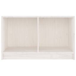 Berkfield Home TV Cabinet White 70x33x42 cm Solid Pinewood - Size: 70 x 33 x 42 cm - thumbnail 5