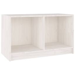 Berkfield Home TV Cabinet White 70x33x42 cm Solid Pinewood - Size: 70 x 33 x 42 cm - thumbnail 3