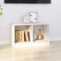 Berkfield Home TV Cabinet White 70x33x42 cm Solid Pinewood - Size: 70 x 33 x 42 cm - thumbnail 1