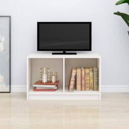 Berkfield Home TV Cabinet White 70x33x42 cm Solid Pinewood - Size: 70 x 33 x 42 cm - thumbnail 2