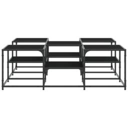 Berkfield Home Decorative Coffee Table Black 121x121x40 cm Engineered Wood - Size: 121 x 121 x 40 cm - thumbnail 6