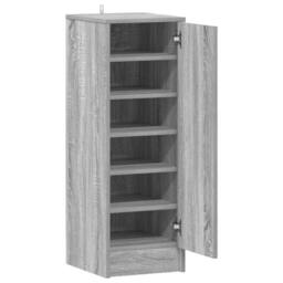 Berkfield Home Shoe Cabinet Grey Sonoma 32x35x92 cm Engineered Wood - Size: 32 x 35 x 92 cm - thumbnail 5