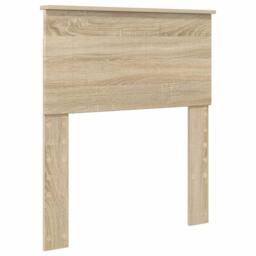 Berkfield Home Bed Frame with Headboard Sonoma Oak 75 x 190 cm Solid Pine Wood in Brown - thumbnail 6