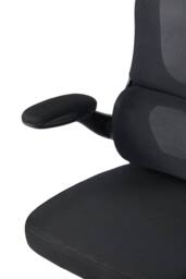Living and Home Ergonomic Mesh Office Chair with Adjustable Headrest & Lumbar Support in Black - thumbnail 6