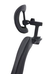 Living and Home Ergonomic Mesh Office Chair with Adjustable Headrest & Lumbar Support in Black - thumbnail 7