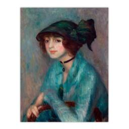 Artery8 William James Glackens Framed Wall Art The Brunette Woman Portrait - Size: A4 - thumbnail 3