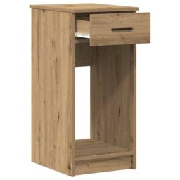 Berkfield Home Computer Tower Stand with Drawer Artisan Oak 35x45x77 cm in Brown - Size: 35 x 45 x 77 cm - thumbnail 4