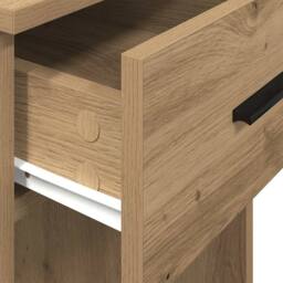 Berkfield Home Computer Tower Stand with Drawer Artisan Oak 35x45x77 cm in Brown - Size: 35 x 45 x 77 cm - thumbnail 8