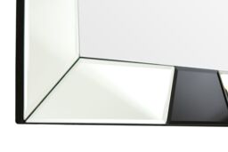 Orsina Milania Black Bevelled Border Detail Wall Mirror in Silver - thumbnail 4