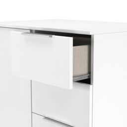 Ready Assembled 2 U Dover 1 Door 5 Drawer Kids Robe (Ready Assembled) in White - thumbnail 5