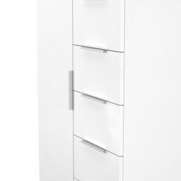 Ready Assembled 2 U Dover 1 Door 5 Drawer Kids Robe (Ready Assembled) in White - thumbnail 3