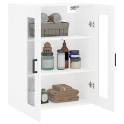 Berkfield Home Wall Mounted Cabinet White 69.5x34x90 cm - thumbnail 5