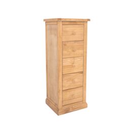 Cabinet Bits Lucca 5 Drawer Narrow Chest of Drawers Wood Knob in Light Brown - thumbnail 2