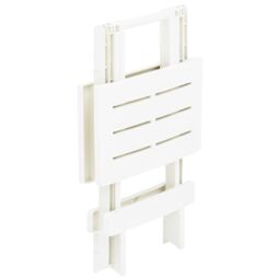 Berkfield Home Folding Garden Table White 45x43x50 cm Plastic - Size: 45 x 43 x 50 cm - thumbnail 4