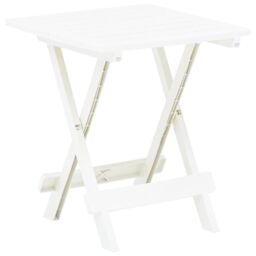 Berkfield Home Folding Garden Table White 45x43x50 cm Plastic - Size: 45 x 43 x 50 cm - thumbnail 1