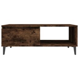 Berkfield Home Coffee Table Smoked Oak 90x60x35 cm Engineered Wood in Brown - Size: 90 x 60 x 35 cm - thumbnail 5