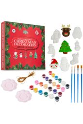 kreativekraft Men's Paint Your Own 24 Piece Ornament Advent Calendar