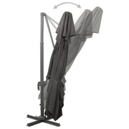 Berkfield Home Cantilever Garden Parasol with Double Top Anthracite 400x300 cm - thumbnail 5