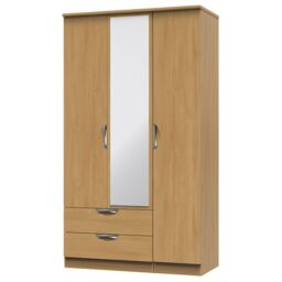Ready Assembled 2 U Holborn Triple Mirror Wardrobe with 2 Drawers (Ready Assembled) in Brown - thumbnail 3