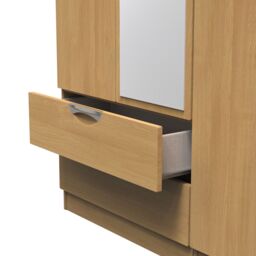 Ready Assembled 2 U Holborn Triple Mirror Wardrobe with 2 Drawers (Ready Assembled) in Brown - thumbnail 7