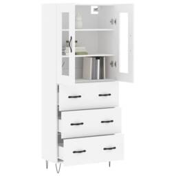 Berkfield Home Highboard White 69.5x34x180 cm Engineered Wood - thumbnail 3