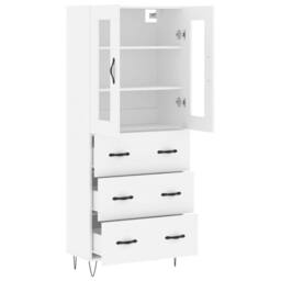 Berkfield Home Highboard White 69.5x34x180 cm Engineered Wood - thumbnail 4