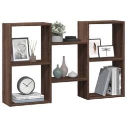 Berkfield Home Wall Shelf Brown Oak 96x18x60 cm Engineered Wood - Size: 96 x 18 x 60 cm - thumbnail 3