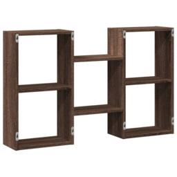 Berkfield Home Wall Shelf Brown Oak 96x18x60 cm Engineered Wood - Size: 96 x 18 x 60 cm - thumbnail 6