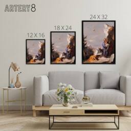 "Artery8 Giovanni Battista Tiepolo Flight Into Egypt Framed Canvas Art Print - Size: W12"" x H16""" - thumbnail 4