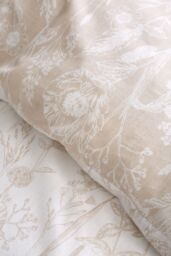 Bianca 'Brushed Cotton Floral Toile' Reversible Duvet Cover Set in Natural - Size: Single - thumbnail 4