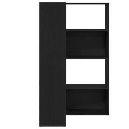 Berkfield Home Corner Cabinet Black Oak 140x30x140 cm Engineered Wood - Size: 140 x 30 x 140 cm - thumbnail 5