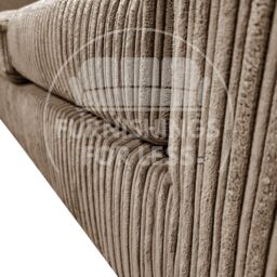 Furnishings For Less UK Delta Large Fabric 3 Seater Sofa With Padded Arms Jumbo Cord in Camel - thumbnail 4