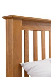 Julian Bowen Amsterdam High Footend Solid Oak Bed in Natural - Size: Double - thumbnail 8
