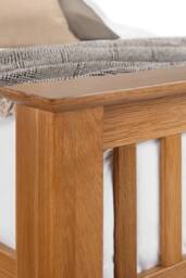Julian Bowen Amsterdam High Footend Solid Oak Bed in Natural - Size: Double - thumbnail 7