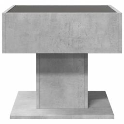 Berkfield Home Coffee Table with LED Concrete Grey 50x50x45 cm Engineered Wood - Size: 50 x 50 x 45 cm - thumbnail 6