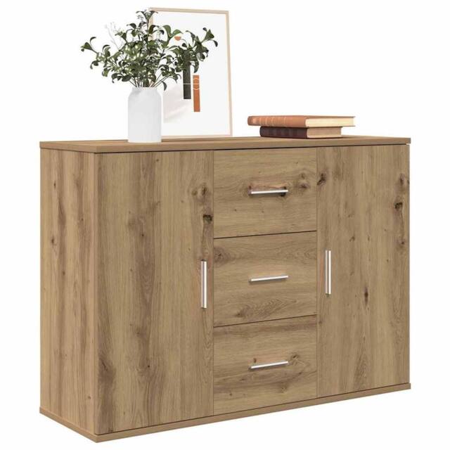Berkfield Home Sideboard Artisan Oak 90x29.5x65 cm Engineered Wood in Brown - image 1