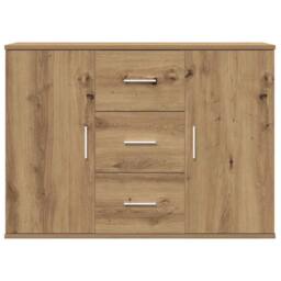 Berkfield Home Sideboard Artisan Oak 90x29.5x65 cm Engineered Wood in Brown - thumbnail 4