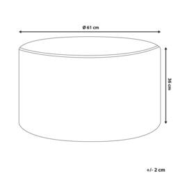 Wyld and Coco Round Pouffe Velvet Golden Brown - thumbnail 4