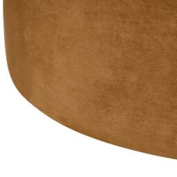 Wyld and Coco Round Pouffe Velvet Golden Brown - thumbnail 5