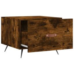 Berkfield Home Decorative Coffee Tables 2 pcs Smoked Oak 50x50x40 cm Engineered Wood in Brown - Size: 50 x 50 x 40 cm - thumbnail 7