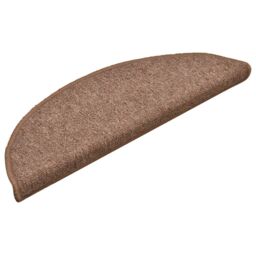 Berkfield Home Carpet Stair Treads 15 pcs Brown 56x17x3 cm - Size: Medium - thumbnail 3