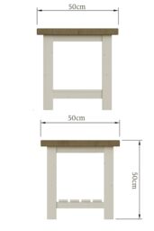 FWStyle Handmade Solid Reclaimed Truffle Pine Lamp/Side Table in Brown - thumbnail 6