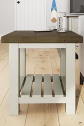 FWStyle Handmade Solid Reclaimed Truffle Pine Lamp/Side Table in Brown - thumbnail 3
